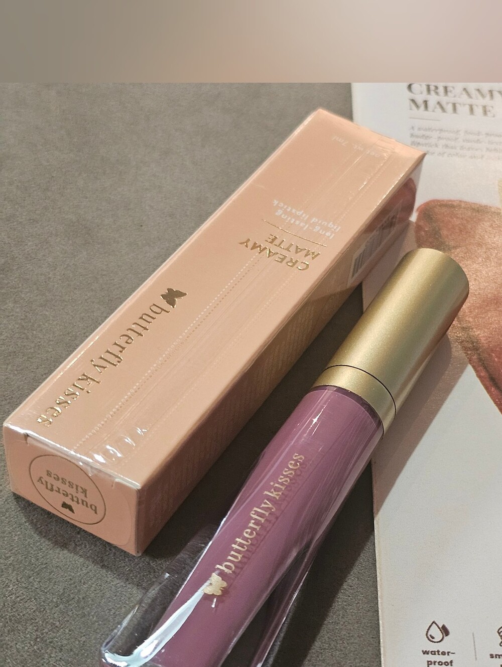 Butterfly Kisses Matte Creamy Lipstick - (MARSALA)